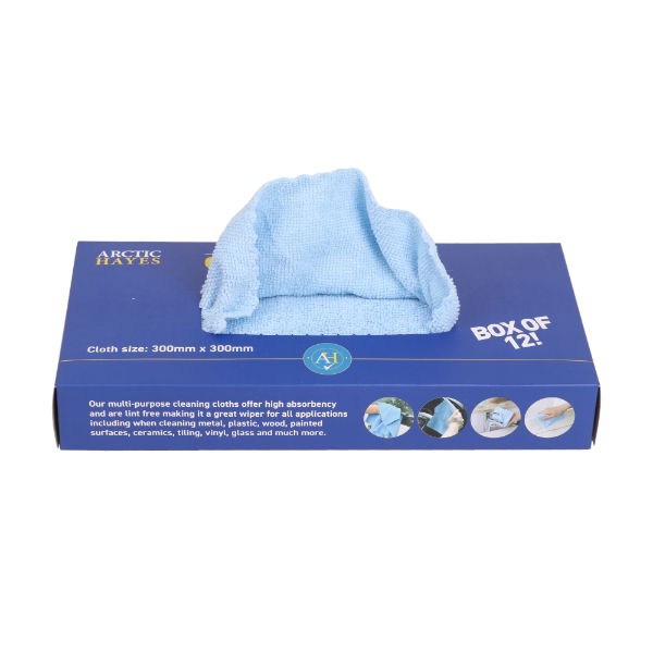 Microfibre Cloth Set - Box of 12 Blue