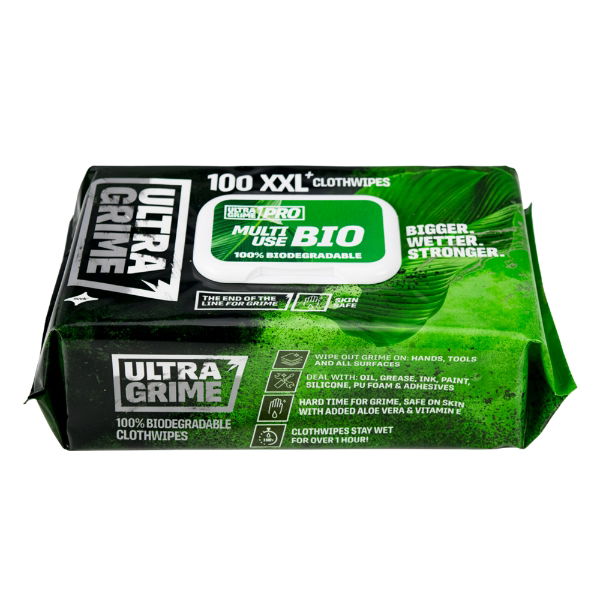 ULTRAGRIME WIPES 38CM X 25CM - 100PK BIO