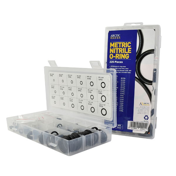 Metric Nitrile O-Ring Assortment Washer Kit (225 Pieces)